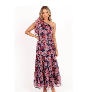 amren floral one shoulder tiered asymmetric dress Petal & Pup | Dresses | Petal Pup Black Oneshoulder Size 4 Women's brigette Color:DarkBlue bridal shower Classic Ivory Lace High Casual dresses For party